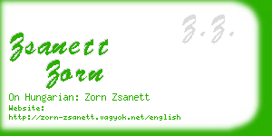 zsanett zorn business card